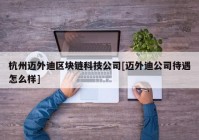 杭州迈外迪区块链科技公司[迈外迪公司待遇怎么样]